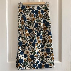 ZARA | Floral midi skirt